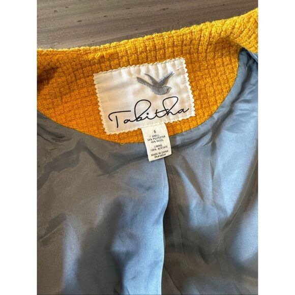 Tabitha Anthropologie Marigold Wool Blend Swing Coat - Picture 8 of 8